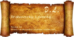 Drahovszky Levente névjegykártya