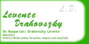 levente drahovszky business card